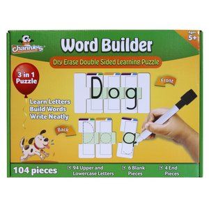 Word Builder Dry Erase Puzzle-3-In-1- Learn, Build, Write